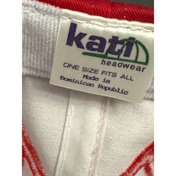 90’s Kati Chevrolet shark bite Cap White & Red Strapback Hat sharktooth - Picture 7 of 9